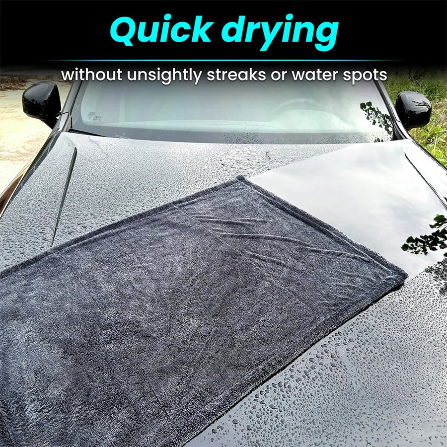 1300 GSM Grey Microfiber Drying Towel, Three Size Options