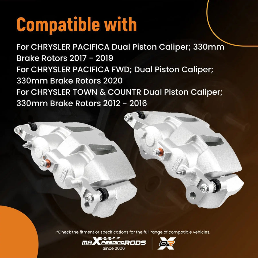 Front Left and Right Brake Caliper Set for Grand Caravan 2012-2020