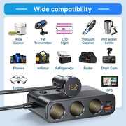 127W 7-in-1 Car Charger and 12V Socket Splitter