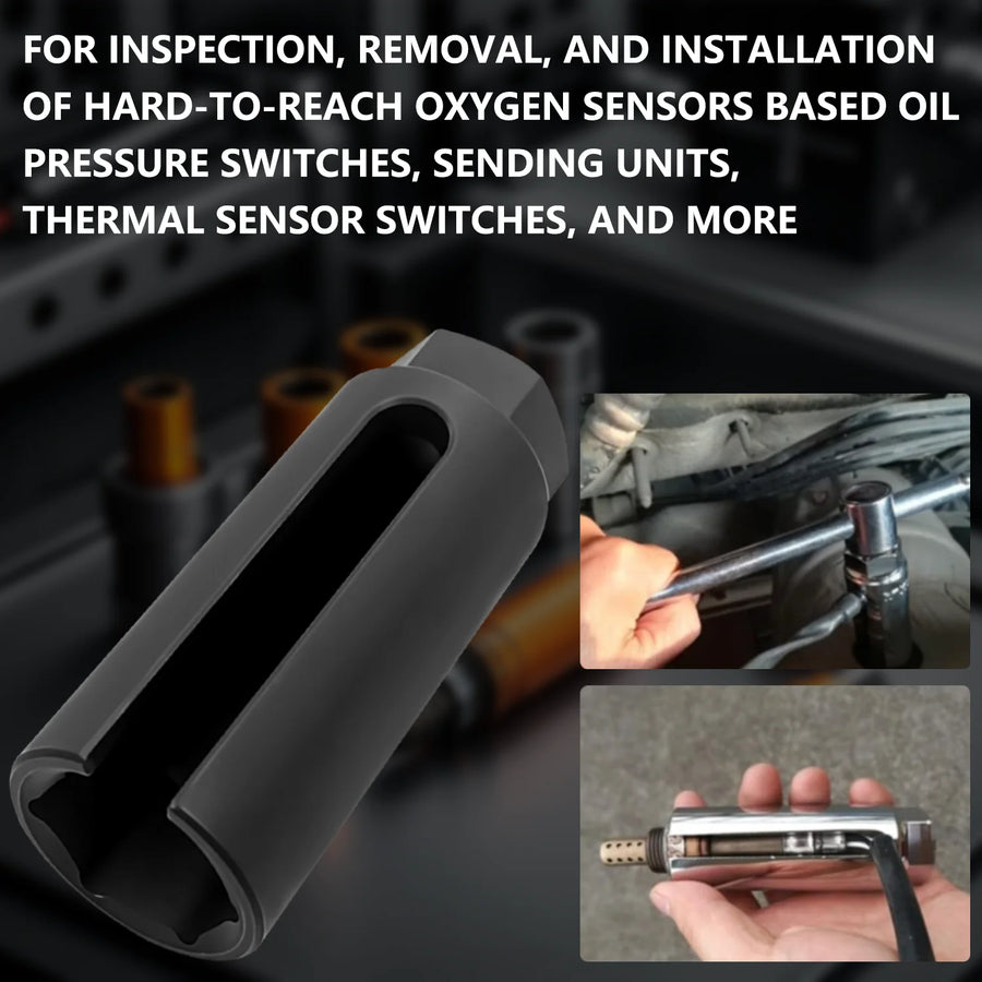 7-Piece Oxygen Sensor Socket Set, 22/27/29mm