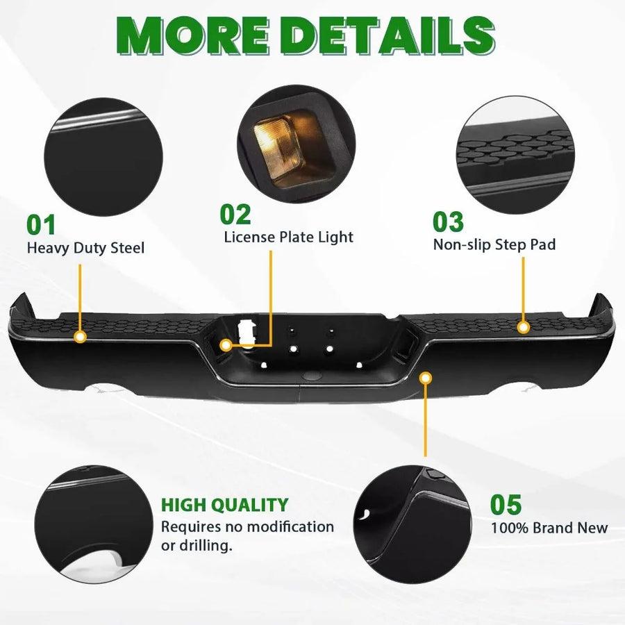 Rear Bumper Assembly for 2009–2018 Dodge Ram 1500