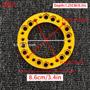 70MM 74MM PCD Steering Wheel Hub Adapter Spacer Kit 6 Bolts Universal Aluminum Steering Wheel Spacer