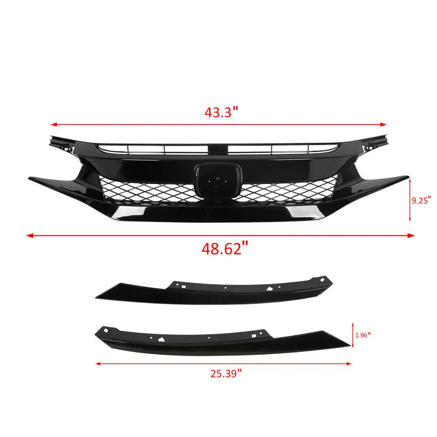 Type R-Style Front Grille for Honda Civic 2019-2021