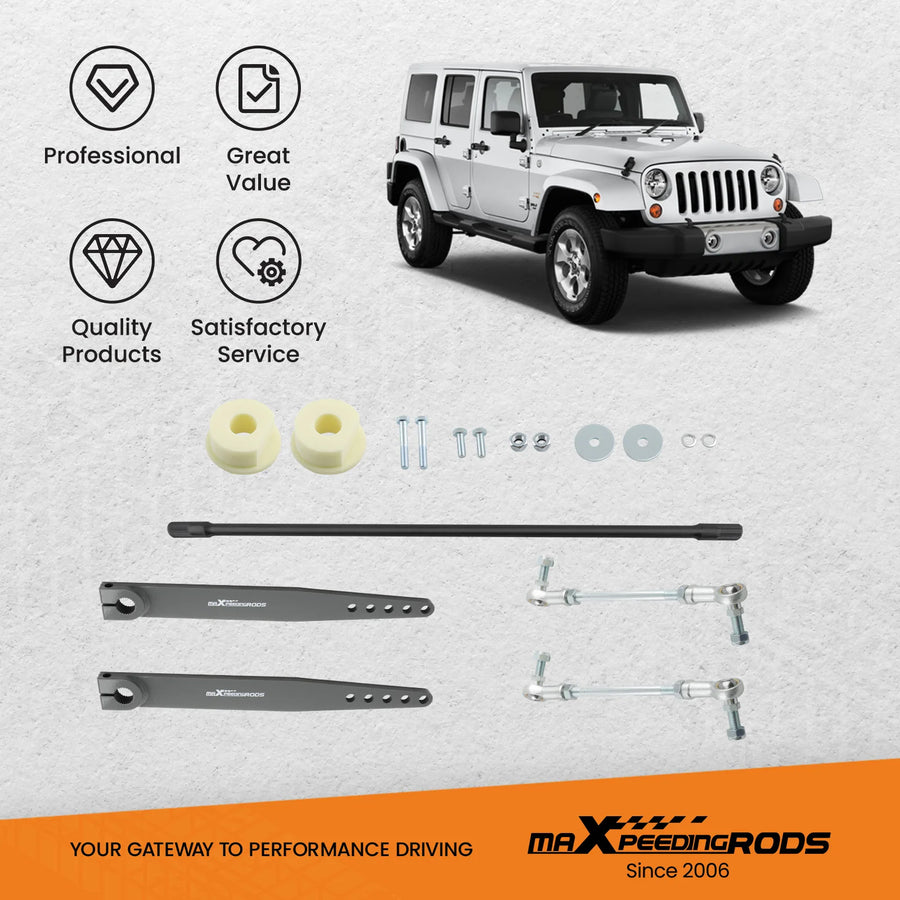 Front Sway Bar End Links Swaybar Kit for Jeep Wrangler 1997 1998-2006