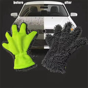 Five-Finger Microfiber Car Wash Gloves – 1 or 2 Pack
