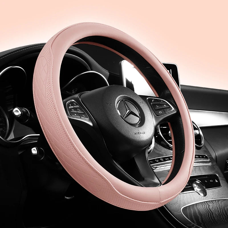 Universal Leather Car Steering Wheel Cover