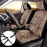 25-Piece Leopard Print Car Interior Accessories Set With Seat Covers and Floor Mats