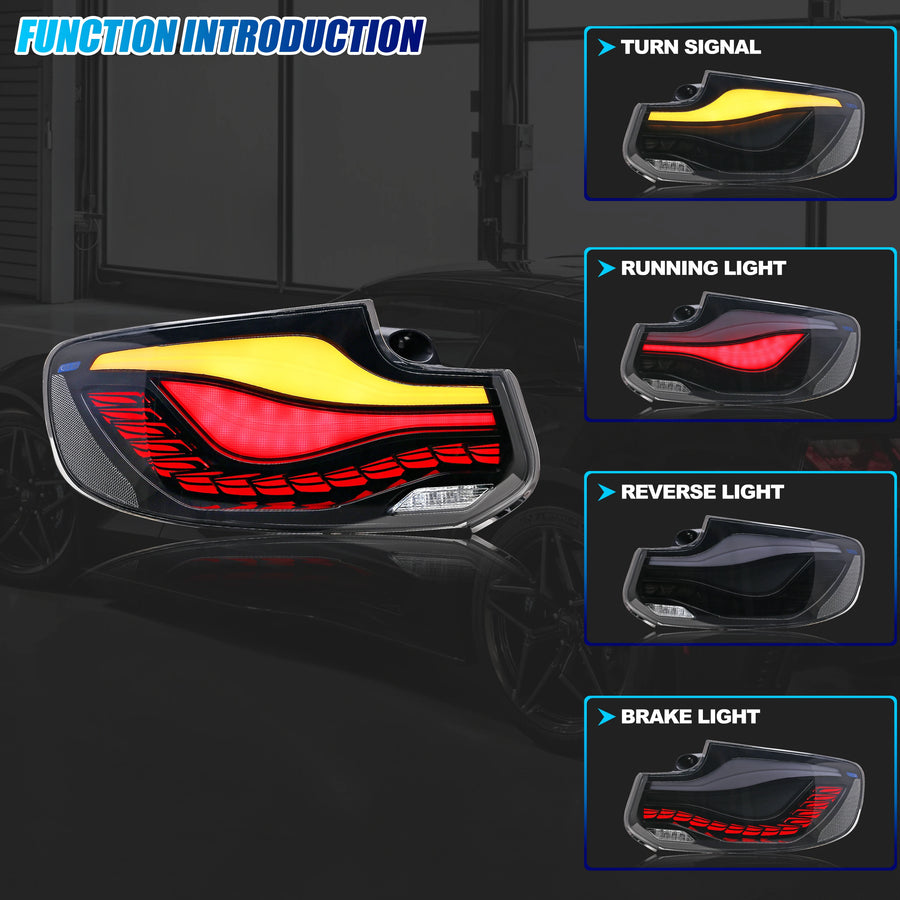 BMW 2 Series F22/F23/F87 GTS-Style LED Tail Light Pair – 2014–2020