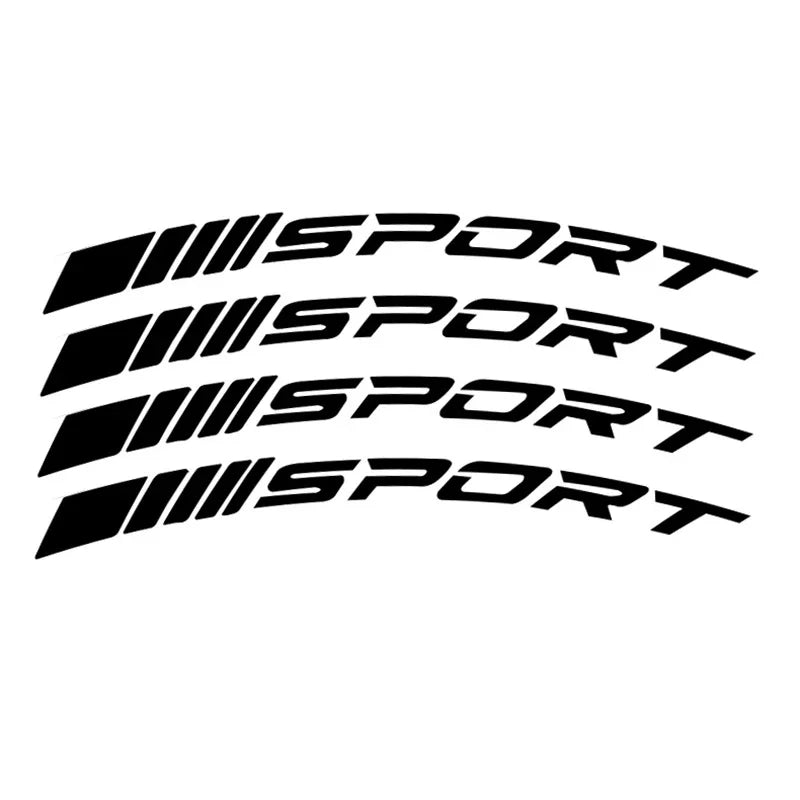 4-Piece Reflective Wheel Rim Decal Set