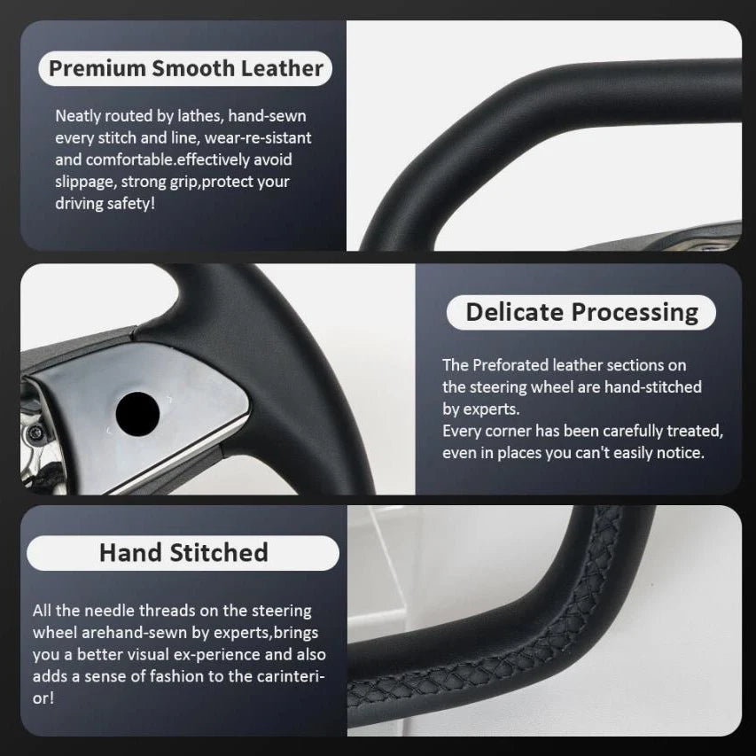 Heated Yoke Steering Wheel for Tesla Model 3/Y – 2016–2024