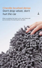 Three-Section Telescoping Car Wash Mop with Double Brush Head