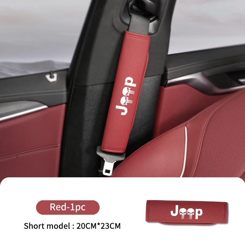 Leather Seat Belt Shoulder Pad for Jeep – Short or Long