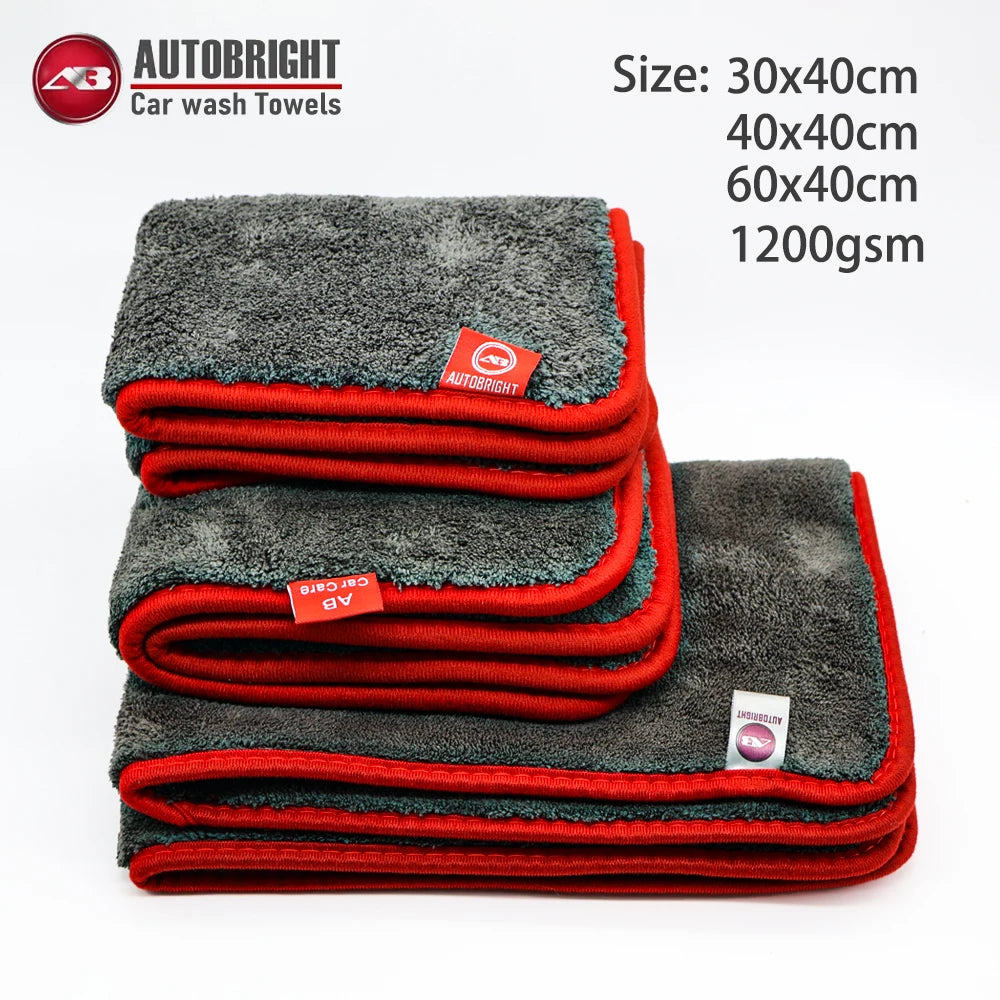 1200 GSM Microfiber Car Cleaning Towel, Three Size Options