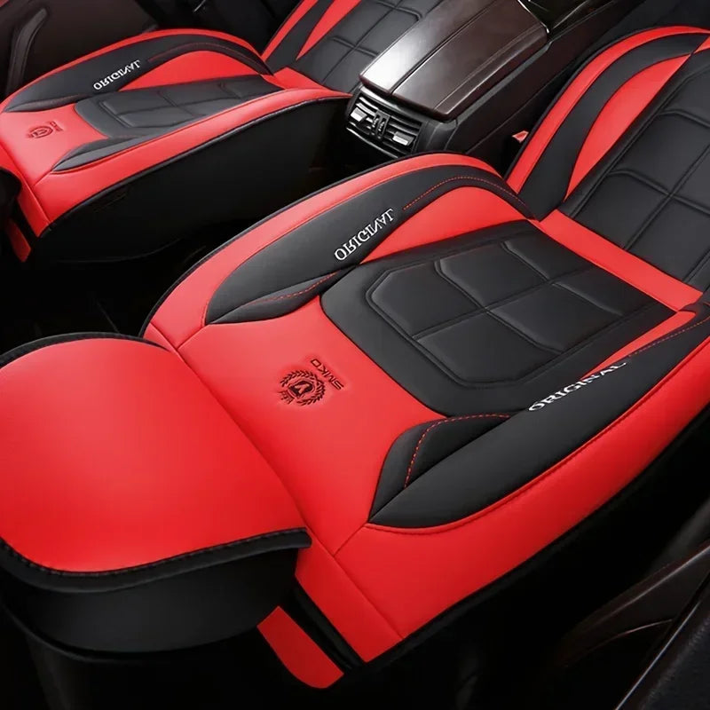 Universal Leather-look Car Seat Cover and Cushion Set