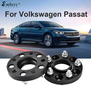 M14X1.5 Wheel Spacers for Volkswagen Passat PCD 5x112 CB 57.1 Forged Black Wheel