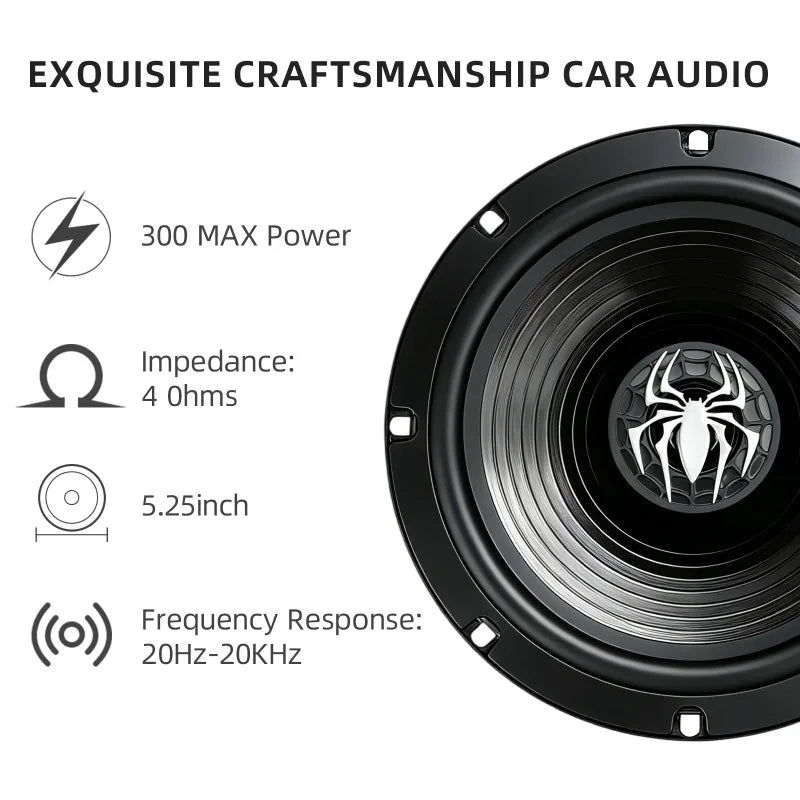 6.5-Inch 300W Coaxial Car Speakers