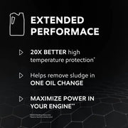 Mobil 1 Extended Performance High Mileage 0W-20 Motor Oil, 1 Quart Case of 6