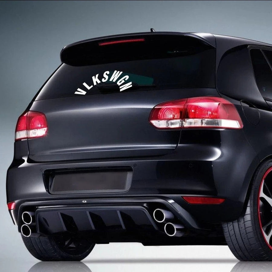 Rear Window Vinyl Decal for Volkswagen Golf and Polo – 2 Sizes