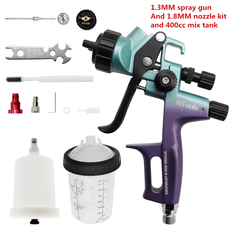 NTOOLS 4000B HVLP/RP Paint Spray Gun – 1.3/1.8 mm