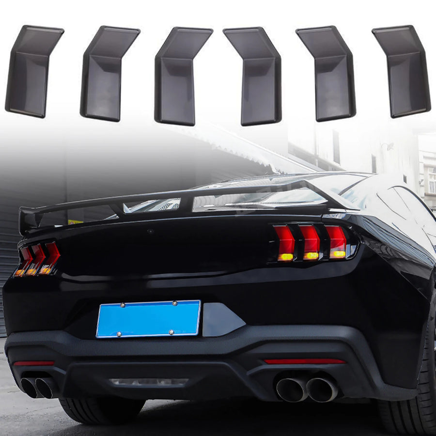 Smoked Taillight Cover Set – 2024–2025 Ford Mustang, 6-Piece