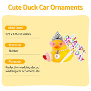 Birthday Rubber Duck Dashboard Ornament with Crown and Sunglasses