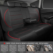 Universal 5-seat Leather-look Car Seat Cover and Cushion Set