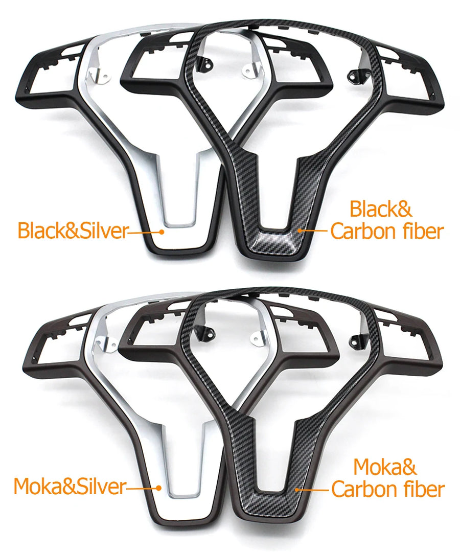 Steering Wheel Carbon Fiber Cover Panel Trim for Mercedes-Benz W176 W246 W204 X204 W212 W207 W156