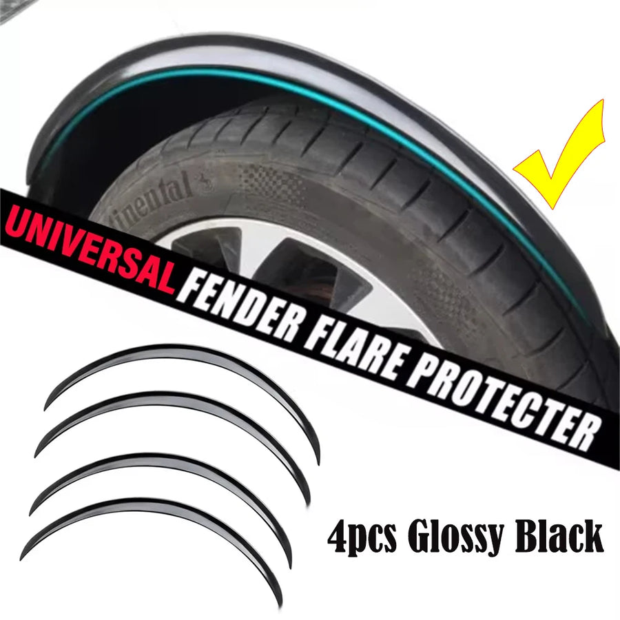 Universal Rubber Fender Flare Extensions – 4 Pieces