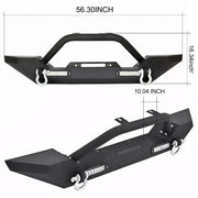 Front Rock-Crawler Winch Bumper with D-Rings for 1987–2006 Jeep Wrangler TJ/YJ