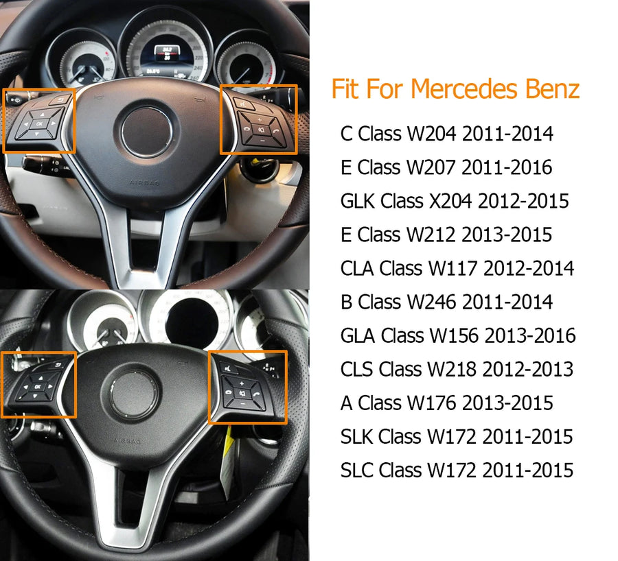 Car Steering Wheel Switch Buttons for Mercedes-Benz A B C E GLA GLK CLA CLS Class W204 X204 W212 W218