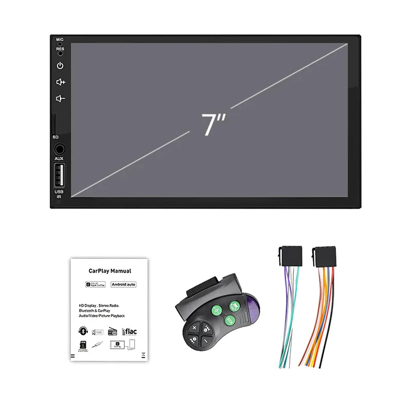 7-Inch Double-DIN CarPlay and Android Auto Touchscreen Receiver