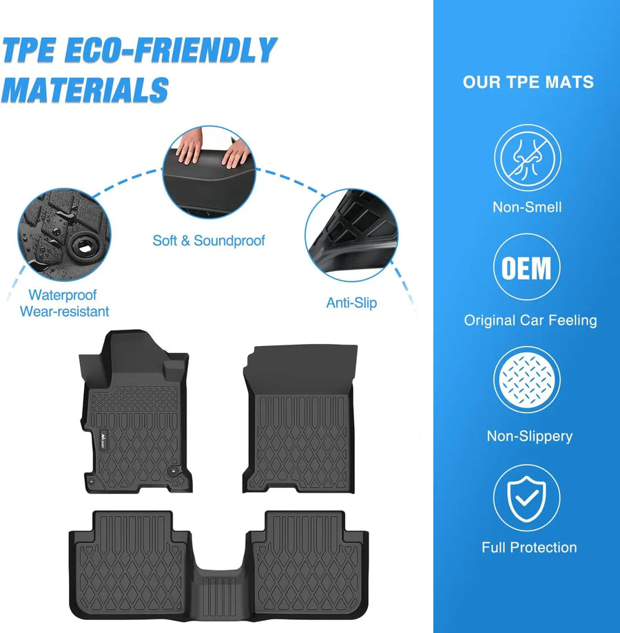 All-Weather TPE Floor Liners for 2013–2017 Honda Accord Sedan