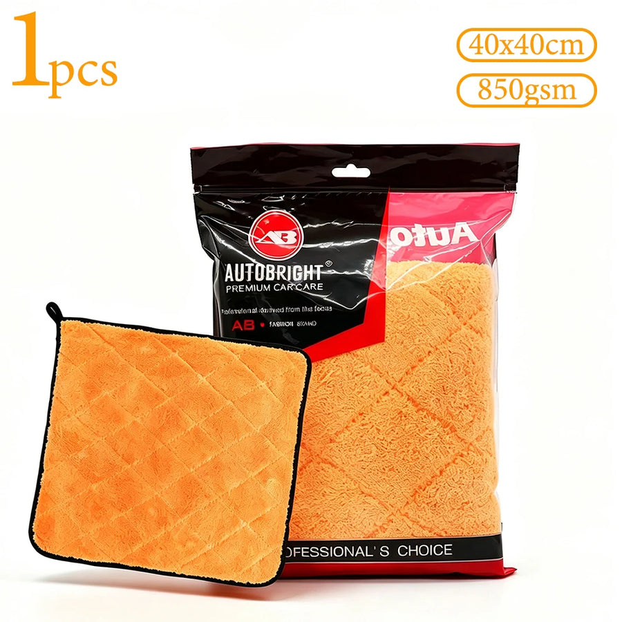 850 GSM Quilted Microfiber Detailing Towel, 40 x 40 cm