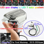 7-Color LED Crystal Gear Shift Knob for Ford Mustang 2015–2024