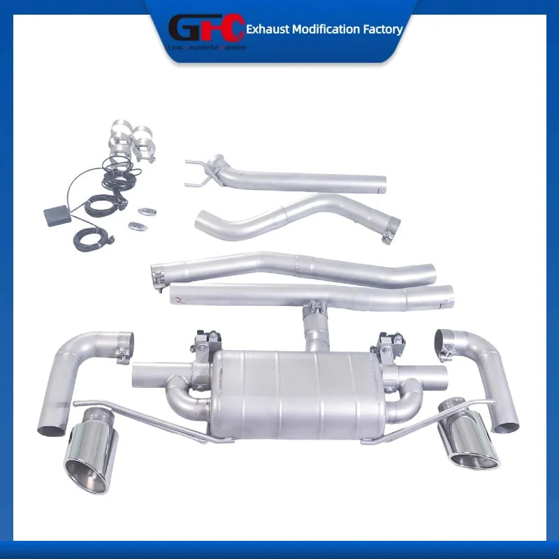 304 Stainless Steel Valved Cat-Back Exhaust System for Mercedes-Benz 2012-2018