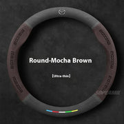Suede Steering Wheel Cover for Mazda Vehicles