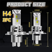 2-Piece H4/H7 LED Headlight Bulb – 6000K, CANBUS