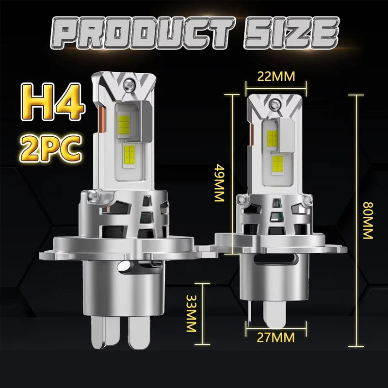 H4/H7 LED Headlight Bulb – 6000K, CANBUS