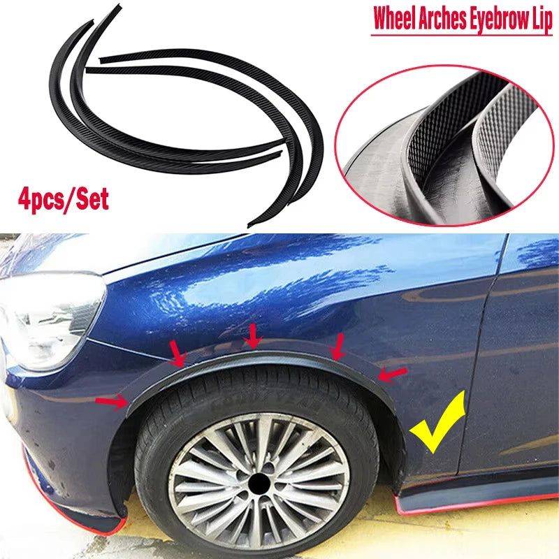Universal Rubber Fender Flare Extensions – 4 Pieces