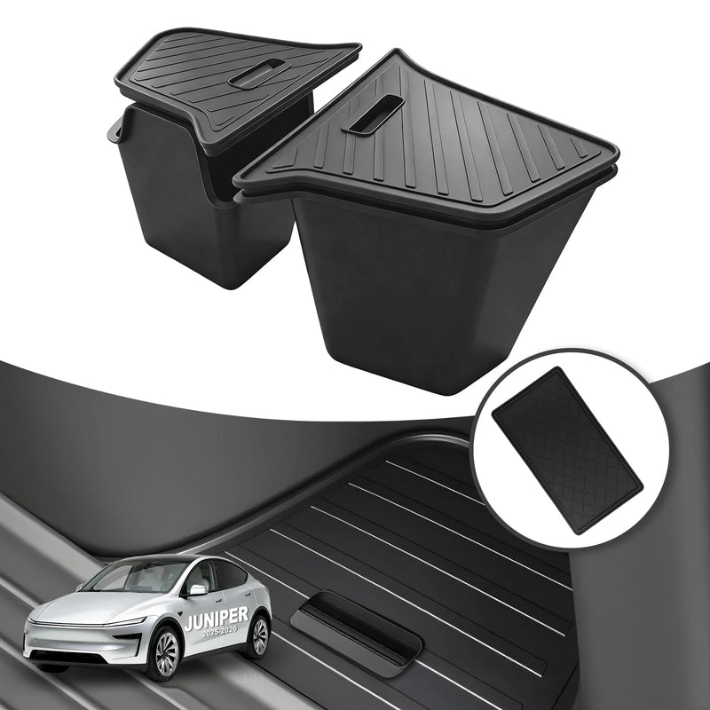 TPE Trunk Side Storage Bins for 2025–2026 Tesla Model Y Juniper – 3 Pieces