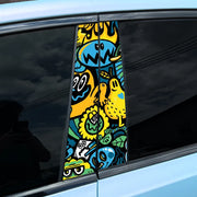 Dopamine Graffiti B-Pillar Car Decal – Waterproof Vinyl