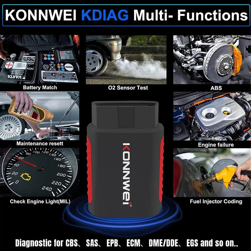 KONNWEI KDIAG Bluetooth OBD2 Full-System Scanner