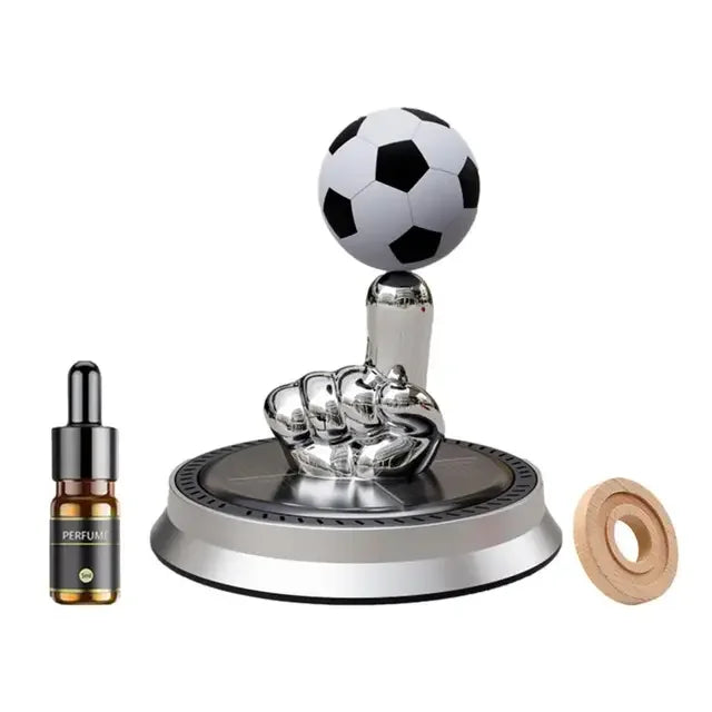 Solar-Powered Rotating Football Car Aroma Diffuser