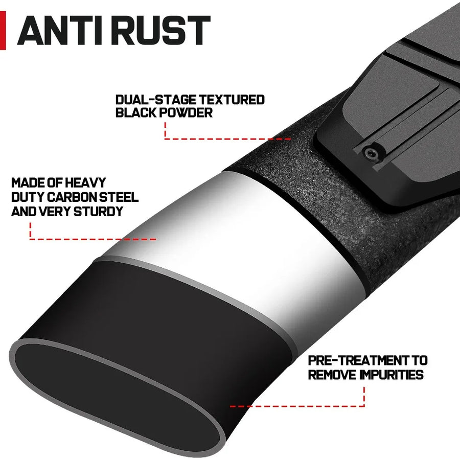 4.3 in Curved Running Boards for 2005–2026 Nissan Frontier Crew Cab