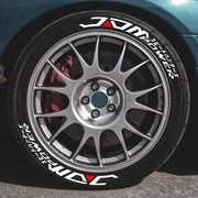 8 Pieces for Four Tires Japanese Tire Letters Stickers Pvc 3D Thickened and Auto Waterproof Tire Decor Stickers