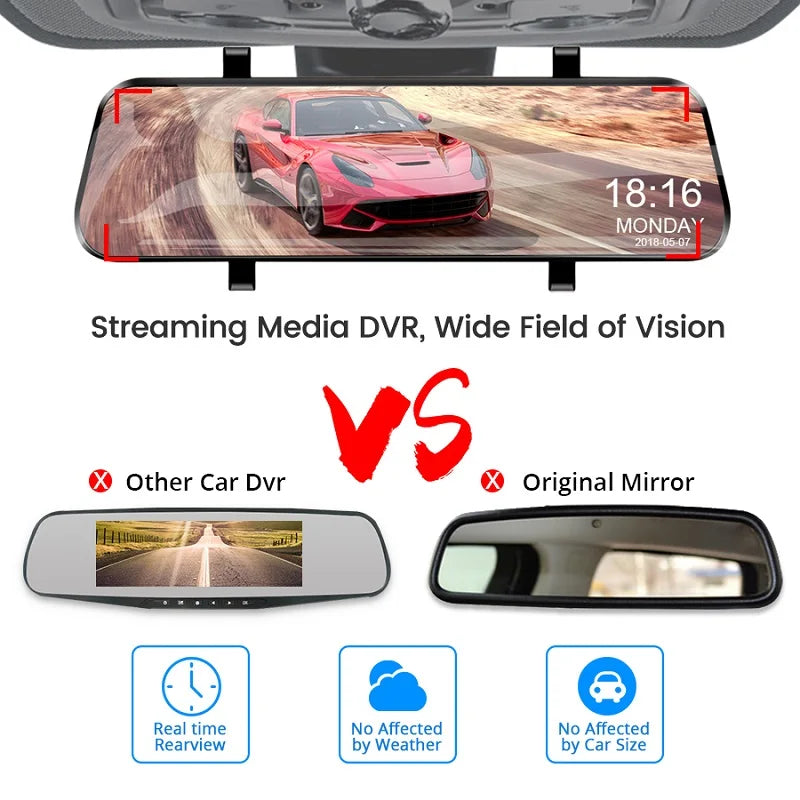 1080P Dual Mirror Dash Cam