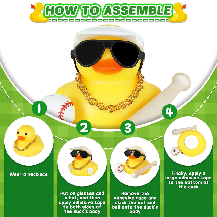 Classic Rubber Duck Dashboard Ornament – Single Set