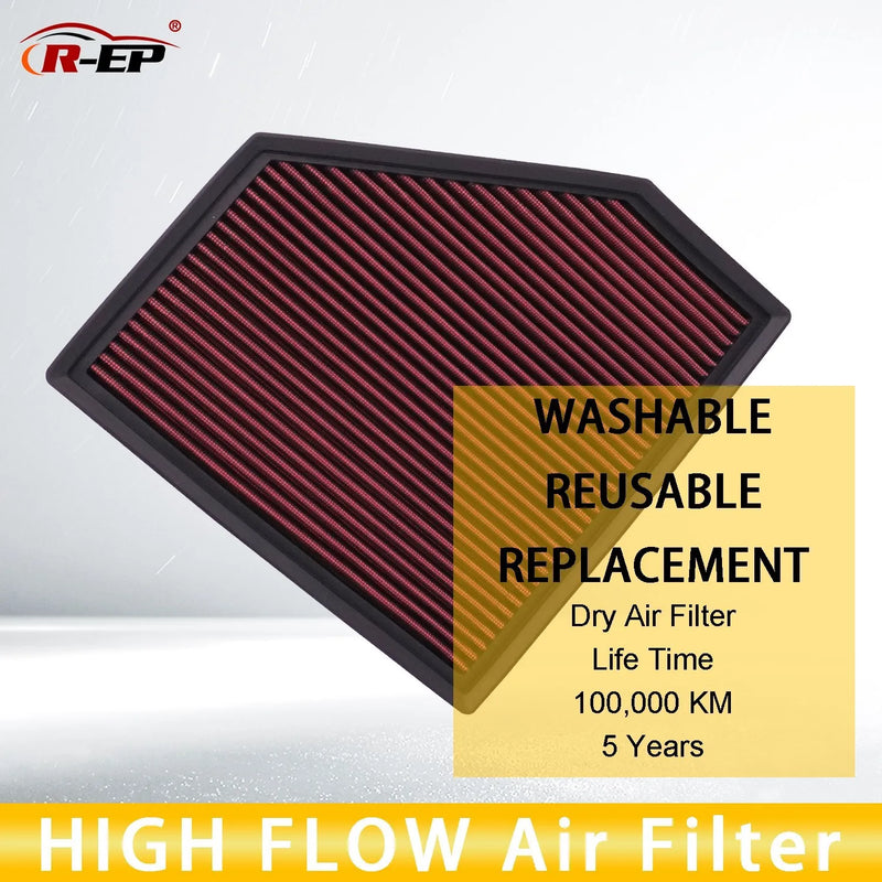 High-Flow Washable Engine Air Filter for BMW 1/2/3/4 Series