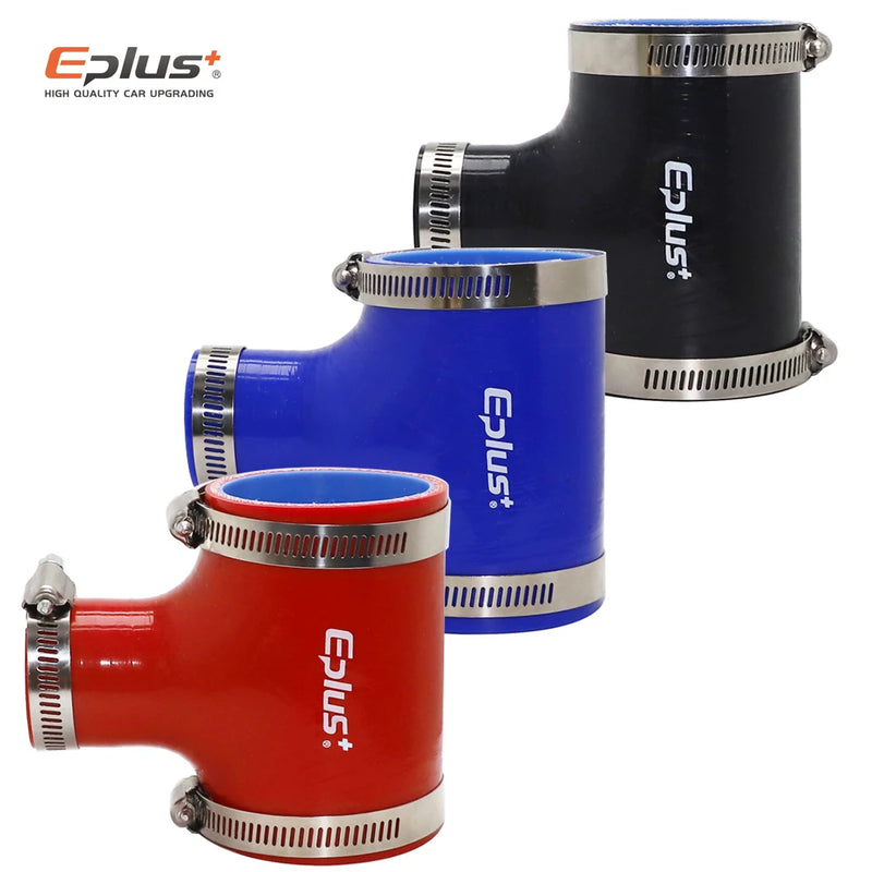 Universal T-Shaped 3-Way Silicone Hose Coupler, 45-76mm