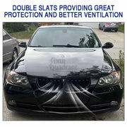 1Pair Front Grill Grille Double-Layer Grille Gloss Black ABS Fit for BMW 3-Series E90 E91 Wagon